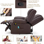 Causeuse inclinable 2 places avec fonction de chauffage et de massage