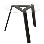 Table de salle à manger ronde en verre Costway 36" pour 4 personnes avec plateau en verre trempé - Voir détails