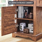 Bureau d'angle exécutif en forme de L 60 Farmhouse, bureau d'angle en bois, bureau d'ordinateur