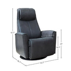 Fauteuil inclinable pivotant en cuir Fjords Urban