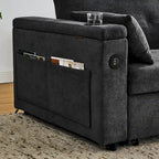 Canapé convertible 54 pouces avec lit gigogne, double assise, fonction relax