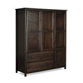 Grain Wood Furniture Armoire Shaker en bois à 3 portes - 60x72x22