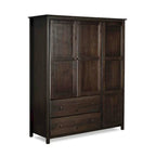 Grain Wood Furniture Armoire Shaker en bois à 3 portes - 60x72x22