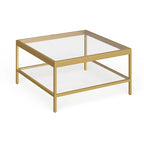 Table basse Alexis en métal et verre