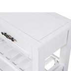 Table console de 42 po avec tiroirs et étagères à niveaux