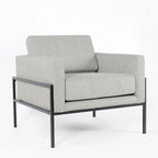 Fauteuil club moderne HomePop rembourré avec cadre en métal