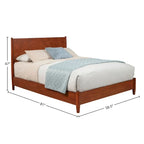 Lit plateforme Flynn Alpine Furniture, Chêne clair