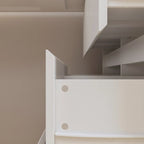 Commode pivotante 32,7H et bureau coiffeuse 6 tiroirs Blanc/Noir