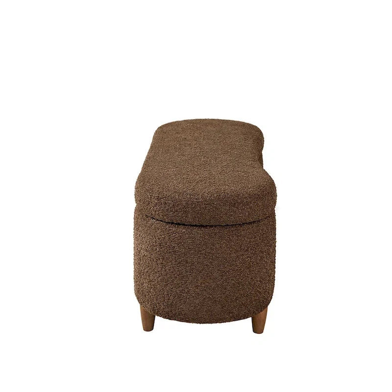 Banc de rangement rabattable INK+IVY Bailey Taupe Boucle