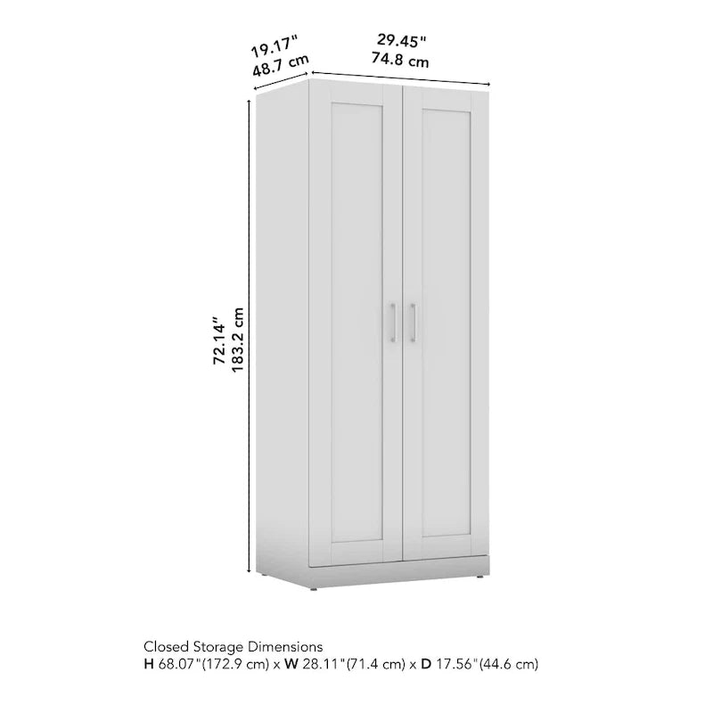 Meuble de rangement haut avec portes 30W