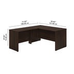 Bureau d'angle en L de 60 pouces (avec table latérale de 42 pouces)