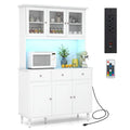 Armoire haute de cuisine pour aliments avec lumières LED et