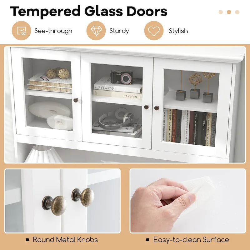 Armoire haute de cuisine pour aliments avec lumières LED et