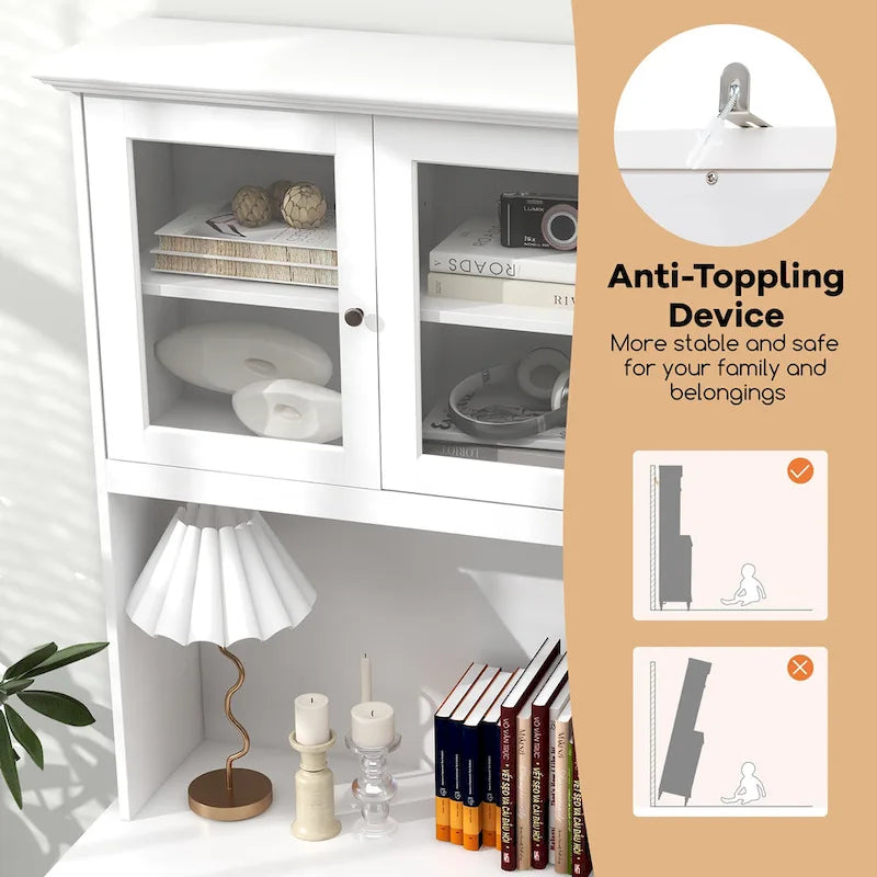 Armoire haute de cuisine pour aliments avec lumières LED et