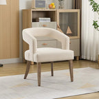 Modern Style Barrel-Back Upholstered Lounge Chair
