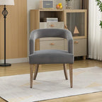 Modern Style Barrel-Back Upholstered Lounge Chair