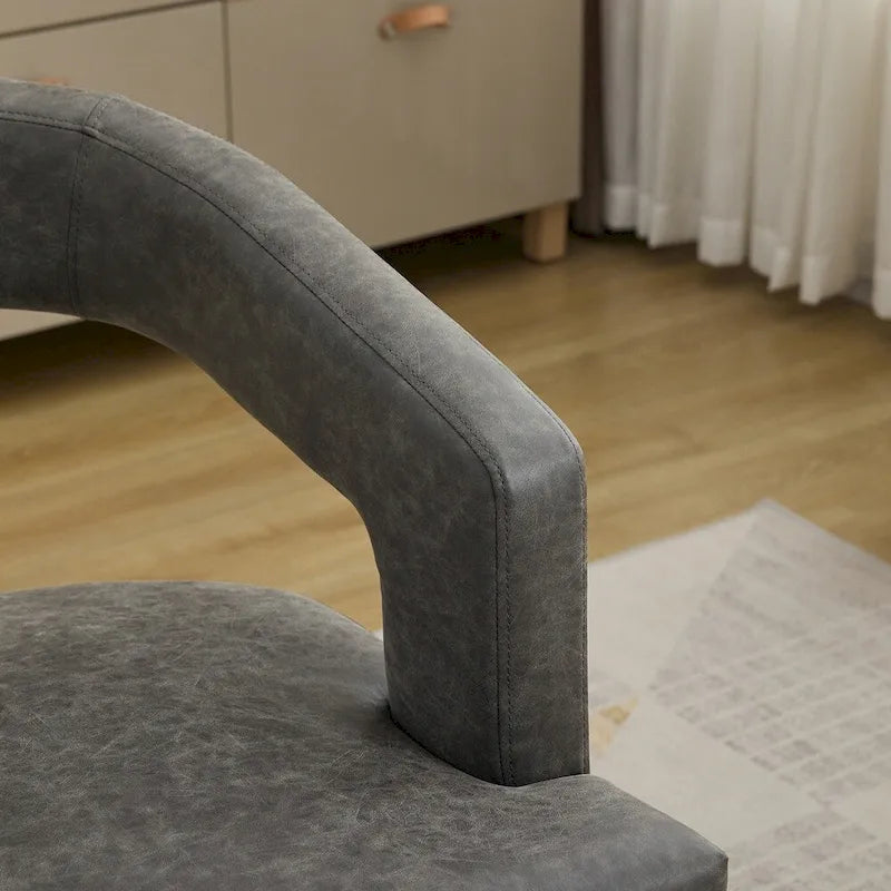 Modern Style Barrel-Back Upholstered Lounge Chair