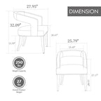 Modern Style Barrel-Back Upholstered Lounge Chair