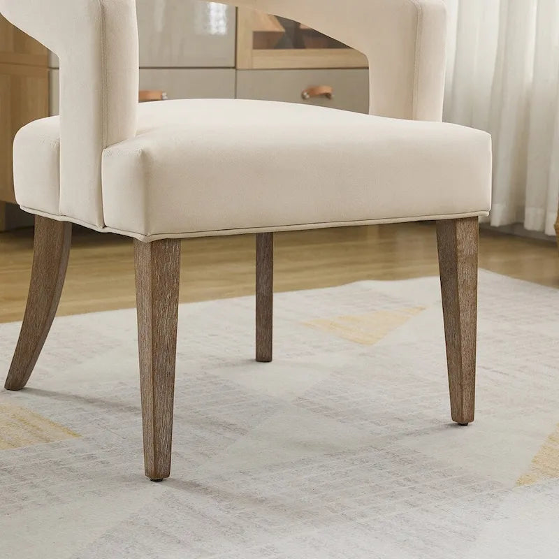 Modern Style Barrel-Back Upholstered Lounge Chair
