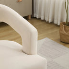 Modern Style Barrel-Back Upholstered Lounge Chair