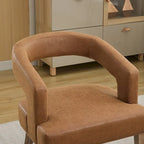 Modern Style Barrel-Back Upholstered Lounge Chair