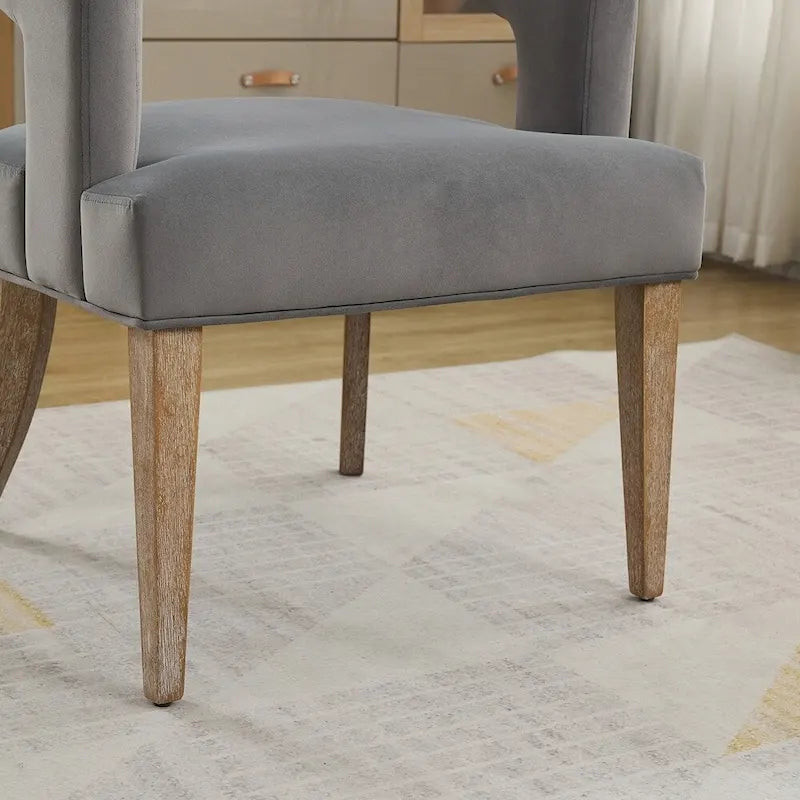 Modern Style Barrel-Back Upholstered Lounge Chair