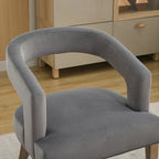 Modern Style Barrel-Back Upholstered Lounge Chair