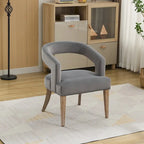 Modern Style Barrel-Back Upholstered Lounge Chair