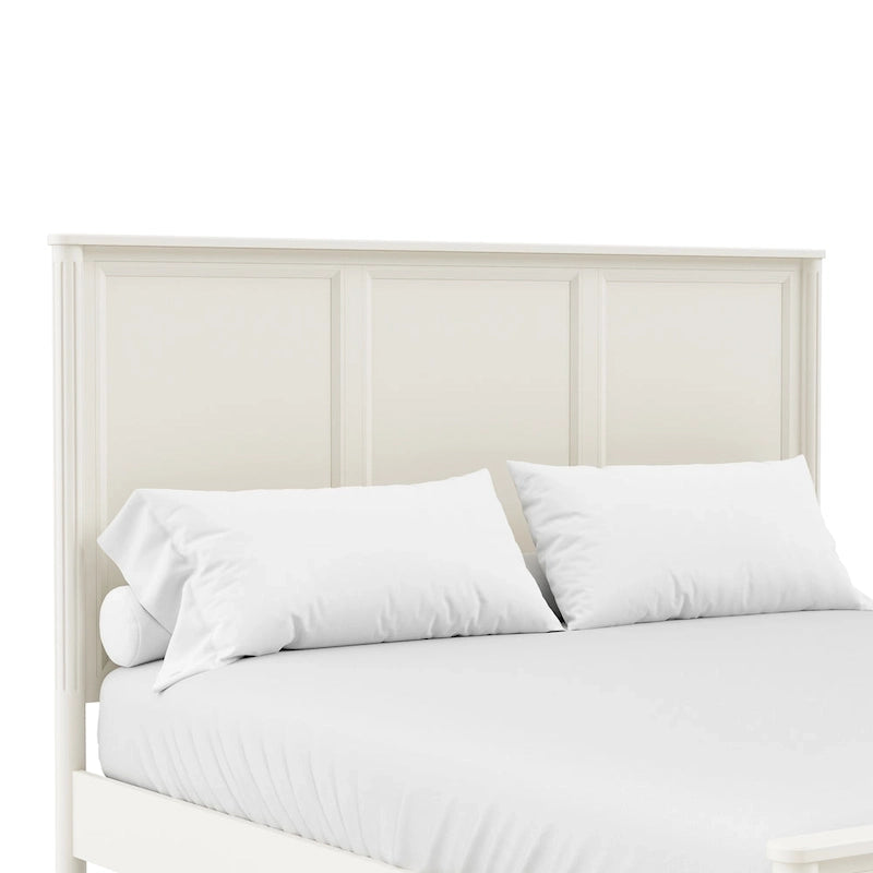 Classic Modern Solid Wood Panel Bed
