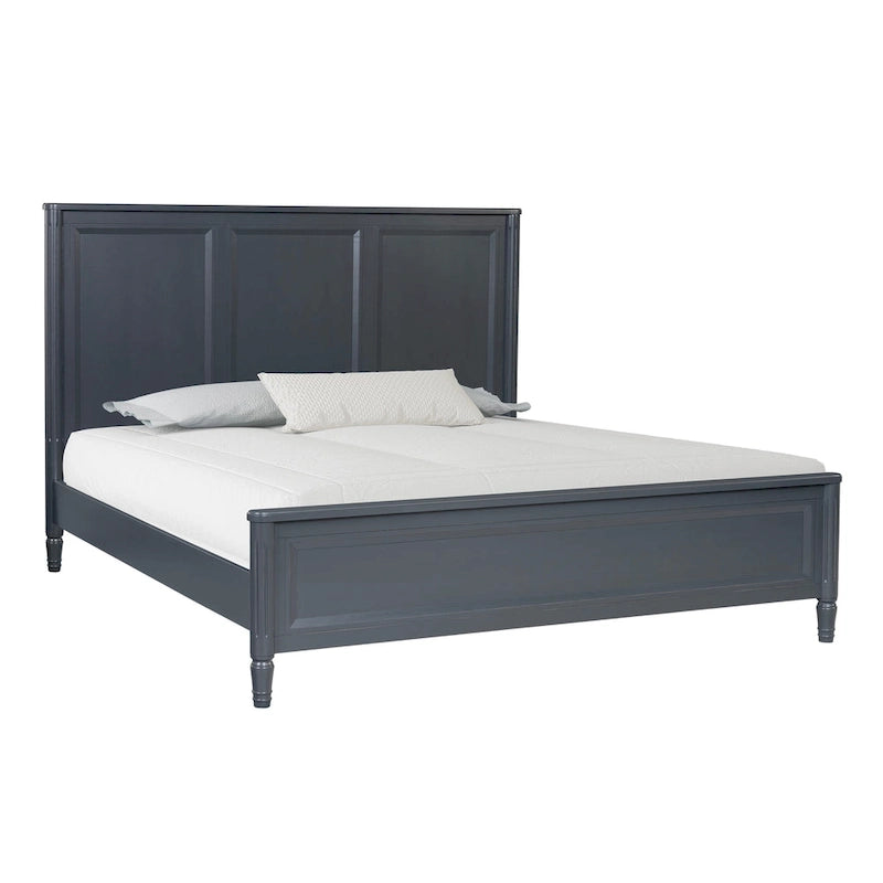Lit panneau en bois massif moderne classique