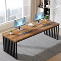 78.7-Inch 2 Person Computer Desk, Wood Writing Executive Desk for Home Office