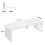 78.7-Inch 2 Person Computer Desk, Wood Writing Executive Desk for Home Office