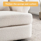 Velvet Swivel Chair with Footrest, 360-Degree Swivel.