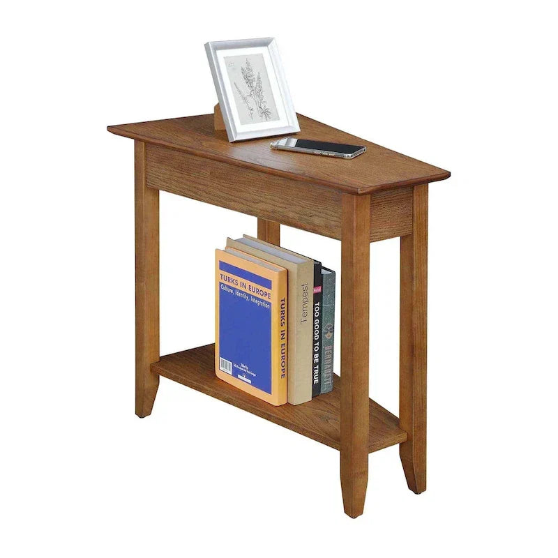 Table d'appoint d'angle American Heritage avec étagère de Convenience Concepts