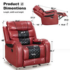 Grand fauteuil inclinable en similicuir de style américain pour salon