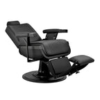 Chaise de barbier robuste inclinable hydraulique JAXSON, cadre noir