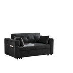Canapé convertible 54 pouces avec lit gigogne, double assise, fonction relax