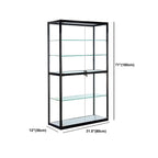 Vitrine rectangulaire contemporaine en verre noir