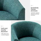 Fauteuil Cuenca moderne en tissu avec piètement pivotant