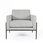 Fauteuil club moderne HomePop rembourré avec cadre en métal