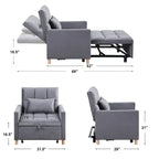 Fauteuil Lit Convertible 3 en 1, Noir
