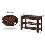 Table console de 42 po avec tiroirs et étagères à niveaux