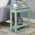 Table d'appoint d'angle American Heritage avec étagère de Convenience Concepts