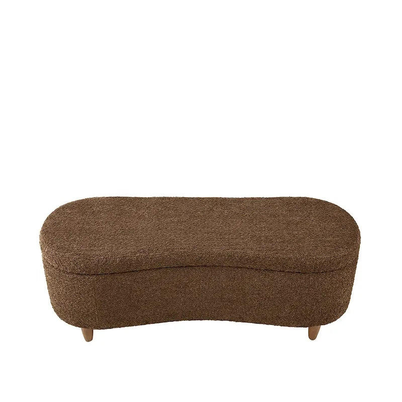 Banc de rangement rabattable INK+IVY Bailey Taupe Boucle