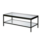 Table basse Alexis en métal et verre