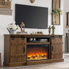 Meuble TV Cheminée de Ferme, Meuble Multimédia, Console Multimédia