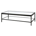 Table basse Alexis en métal et verre
