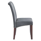 Chaise Parsons Copper Grove Five Bridge Eco en similicuir avec clous