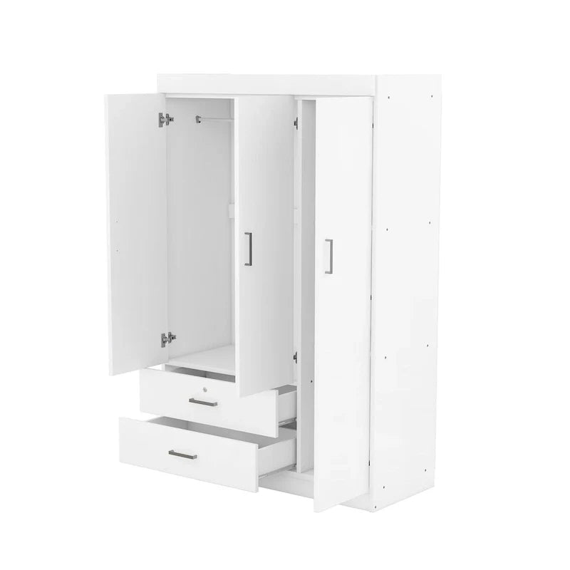 Armoire 3 portes avec 2 tiroirs