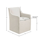 Chaise de salle à manger Charlotte avec roulettes